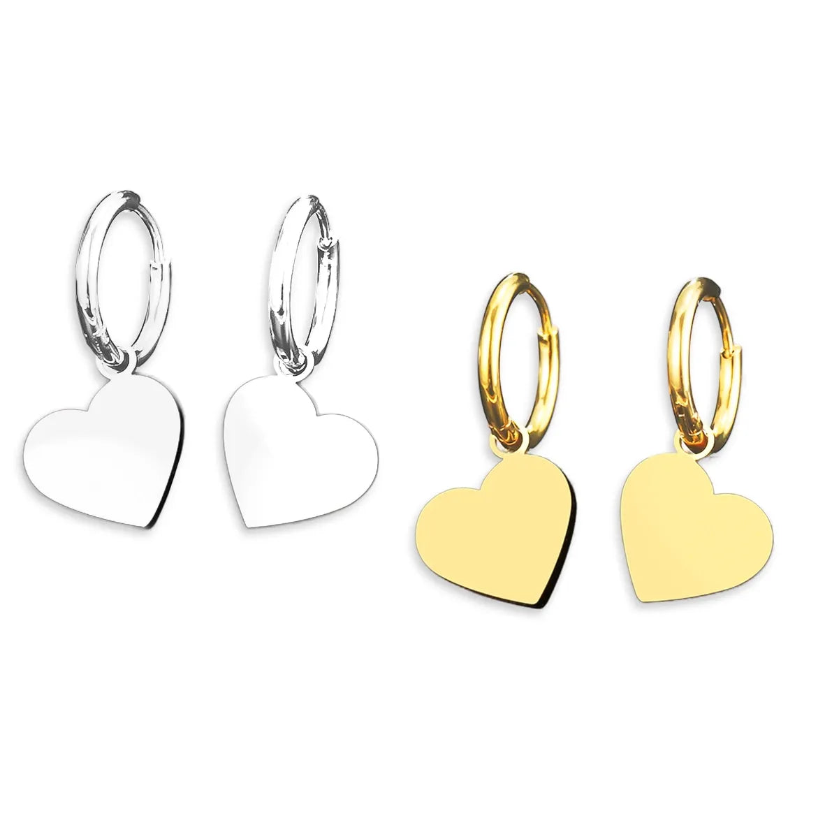 Two In One Mini Heart/Hoop Studs