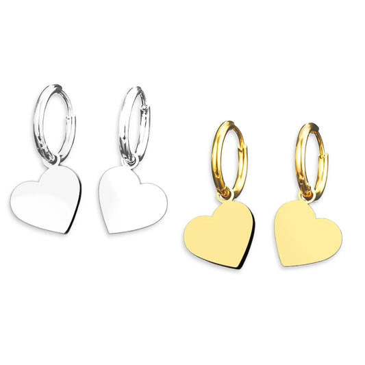 Two In One Mini Heart/Hoop Studs