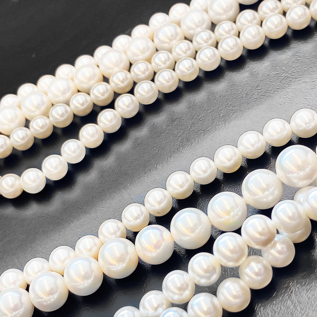 100% Shell Pearl Bead Necklace