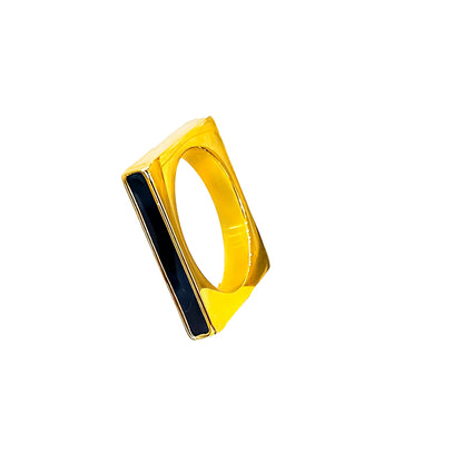 Square Black Onyx Ring