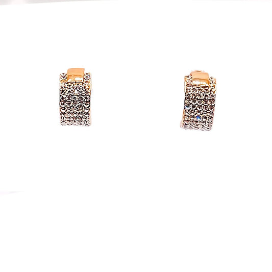 Full 5A CZ Round Stud Earrings