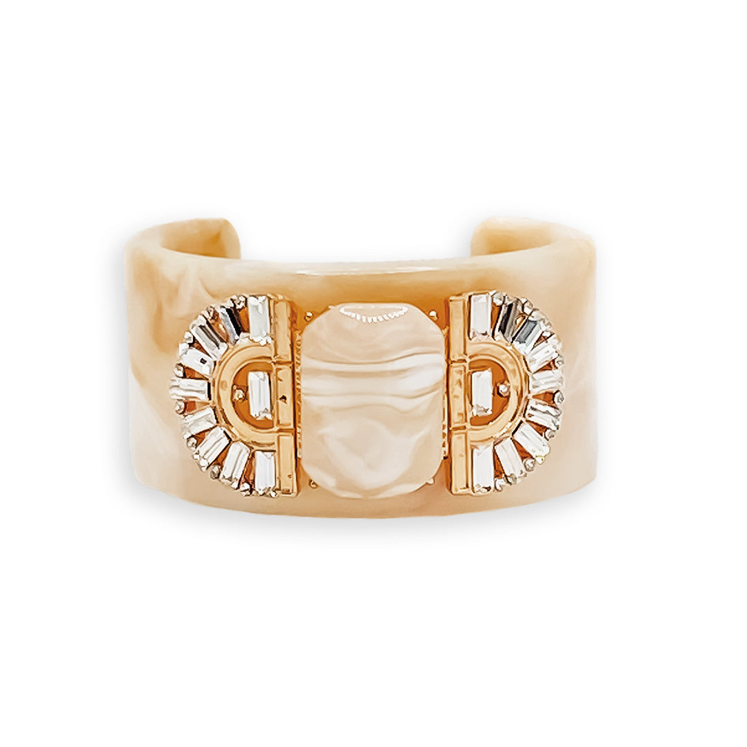 Cleopatra Marble Pattern Embellished Cuff