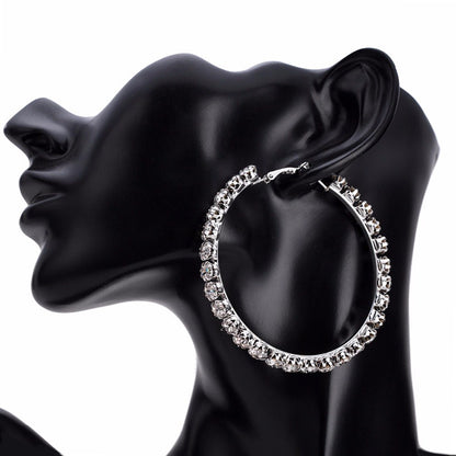 Rhinestone Hoop Earrings