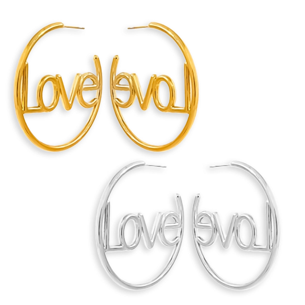 Love Hoop Earrings