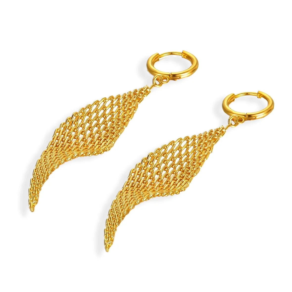 Gold Leaf Drop Earrings