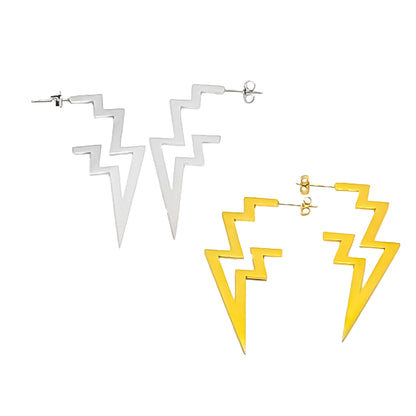 Lightning Bolt Stud Earrings