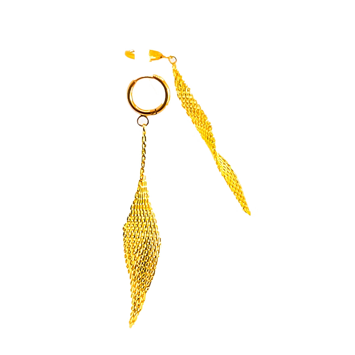 Gold Leaf Drop Earrings