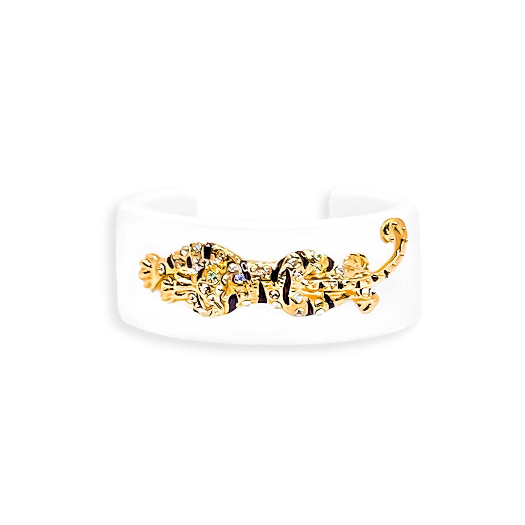 Cleopatra Tiger Resin, Embellished Cuff