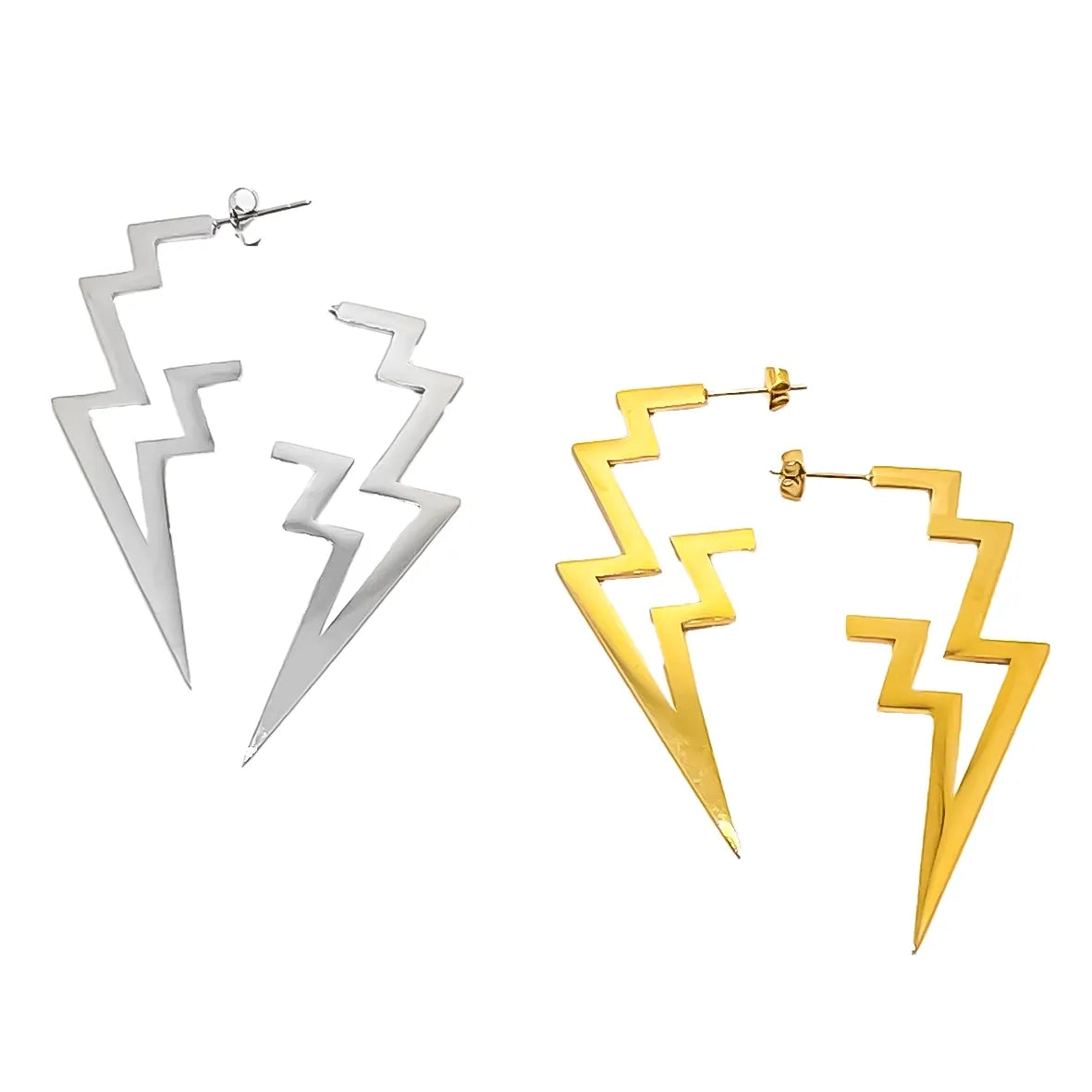 Lightning Bolt Stud Earrings