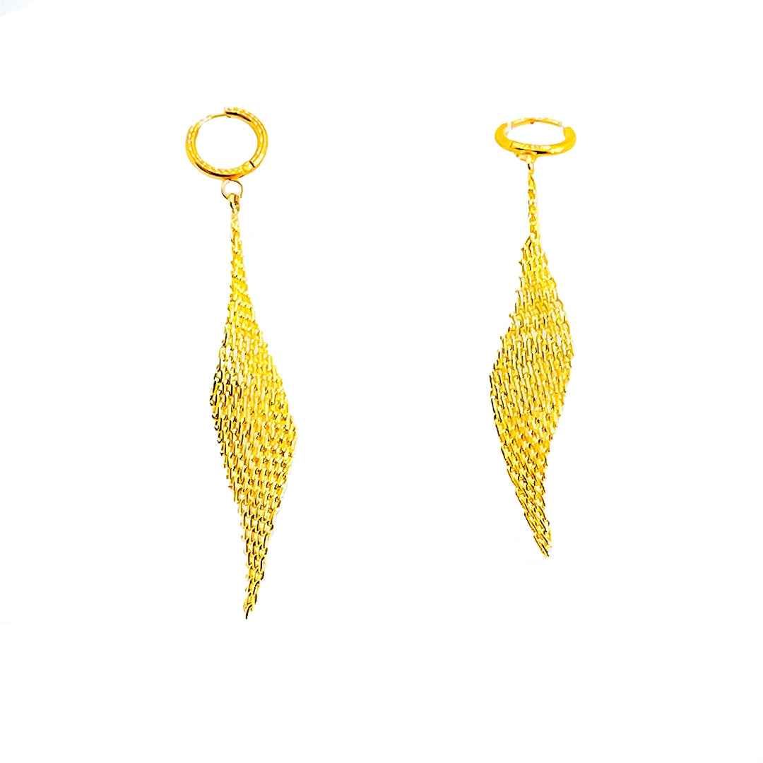 Gold Leaf Drop Earrings