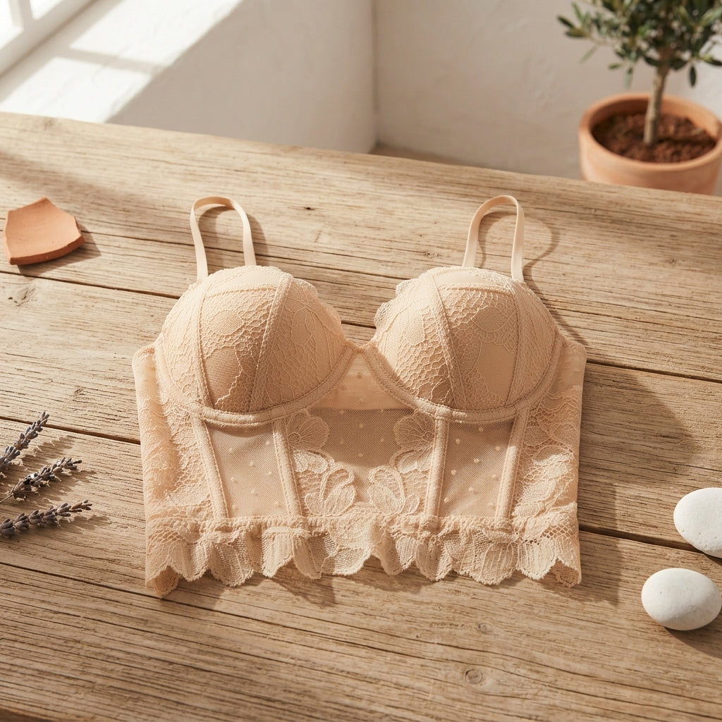 Lace Bodice - Beige