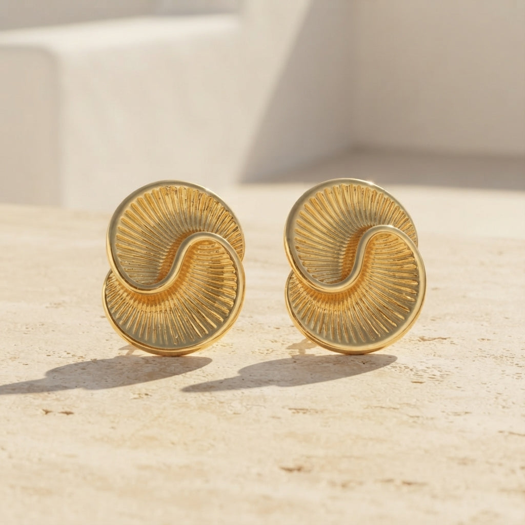 Koko Fanned Number 8 Stud Earrings