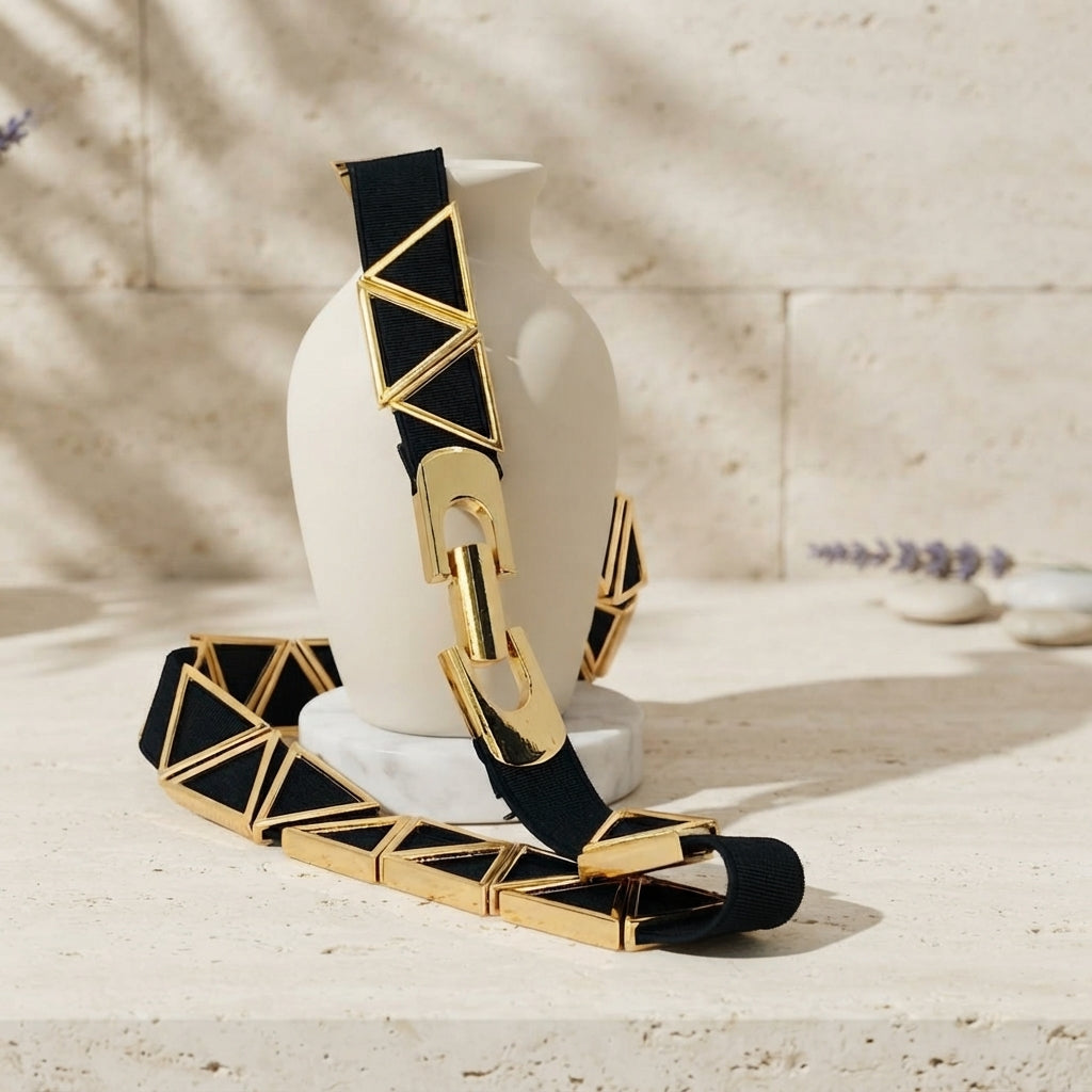 Floating Triangles Stretch Belt