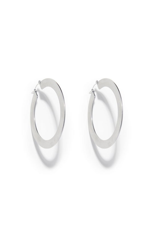 Koko Flat Hoop - Silver