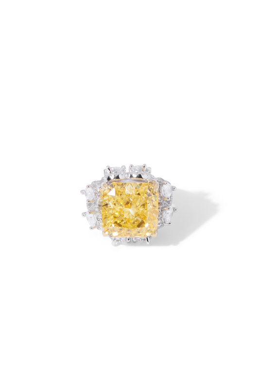 Citrine Yellow Premium 5A CZ Ring