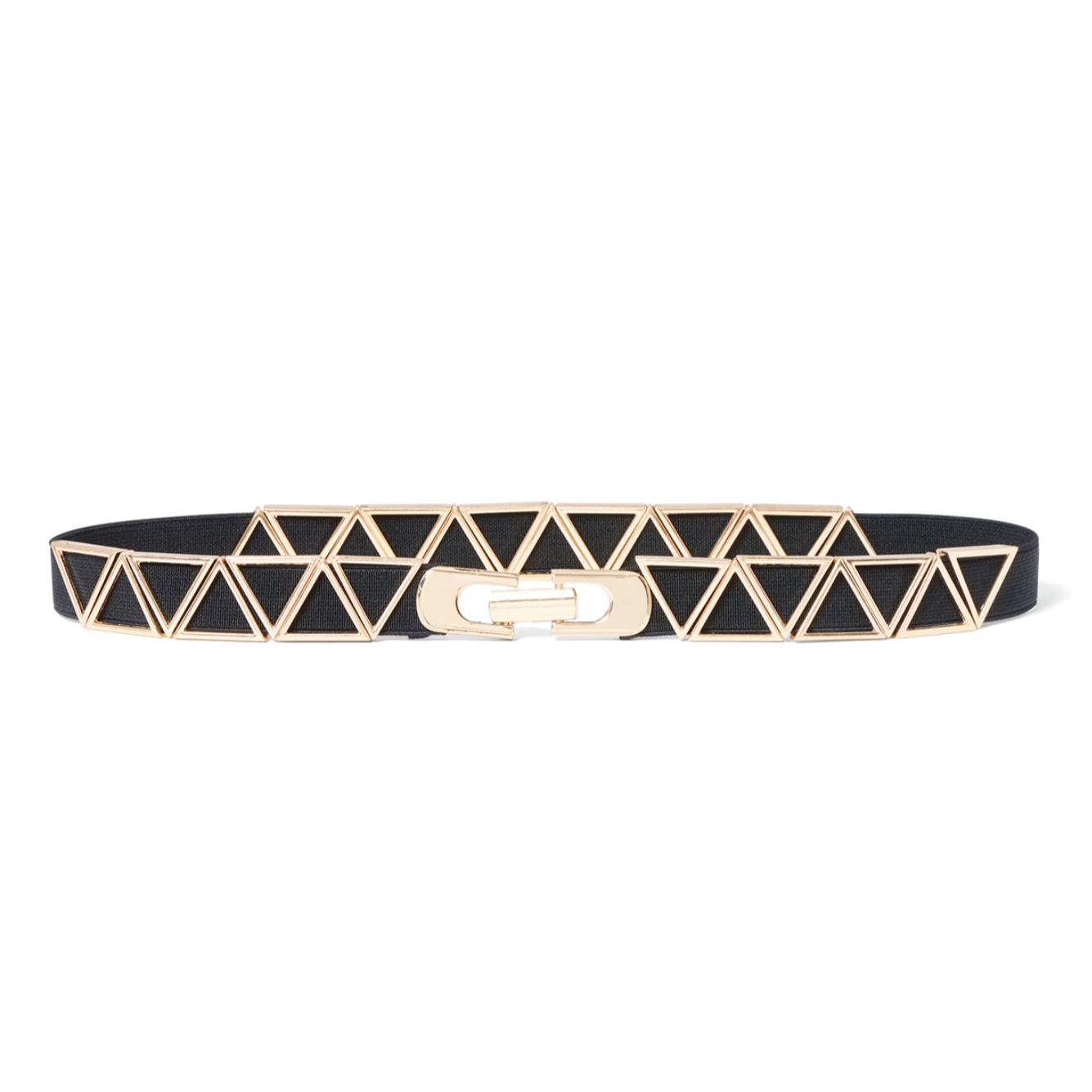 Floating triangle stretch belt