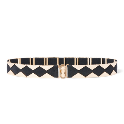 Floating diamond stretch belt