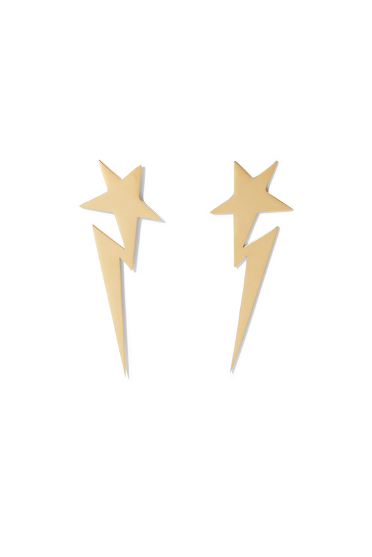 Shooting star studs - gold