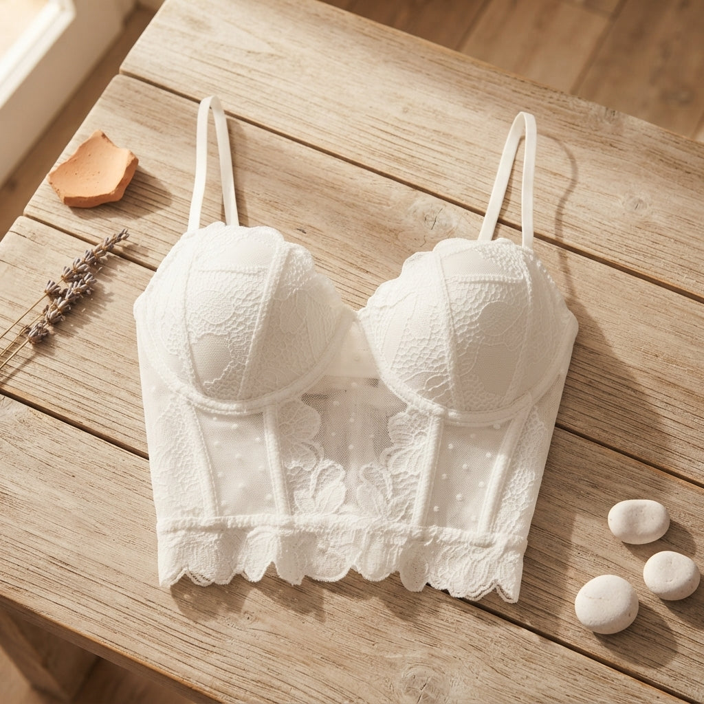 Lace Bodice - White