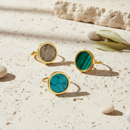 Natural Stones Adjustable Ring