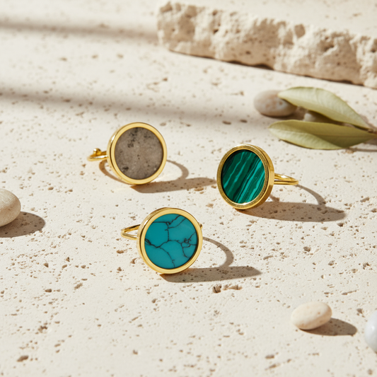 Natural Stones Adjustable Ring