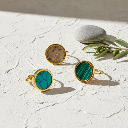 Natural Stones Adjustable Ring