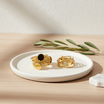 Square & Round Stack Rings
