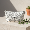 Geometric Kizzy Clutch - Creme