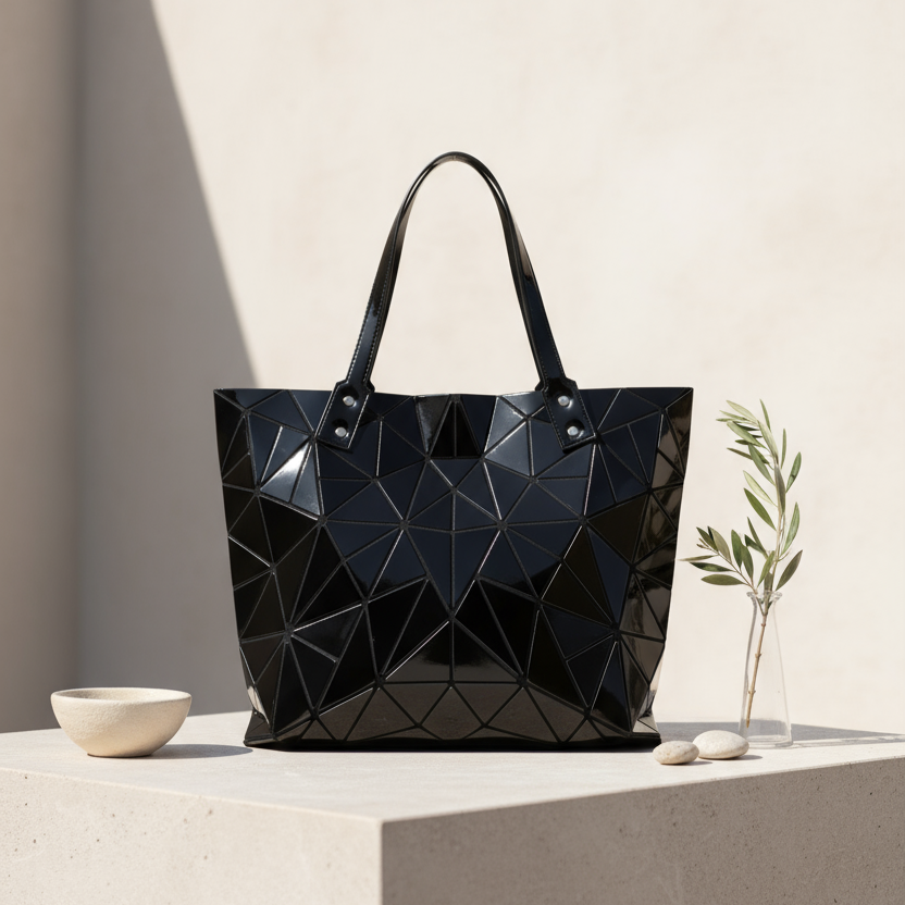 Geometric Kizzy Tote - Black