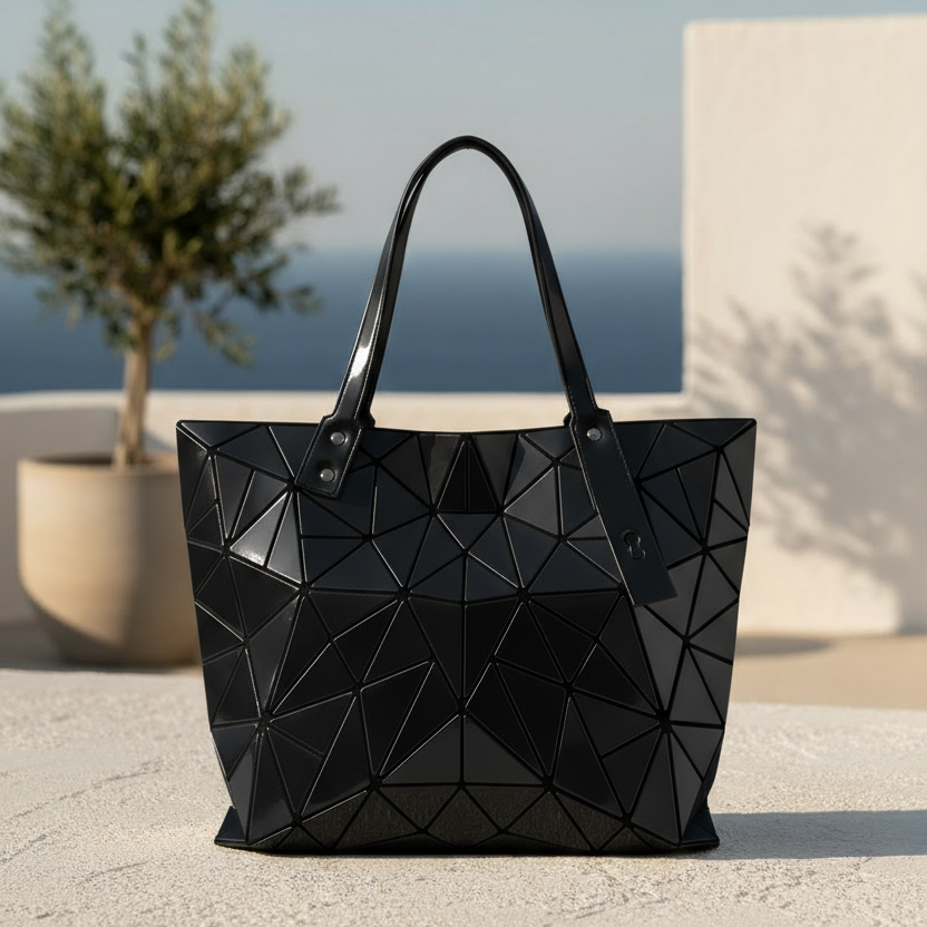Geometric Kizzy Tote - Black