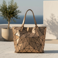 Geometric Kizzy Tote - Bronze