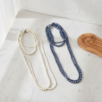 100% Shell Pearl Bead Necklace