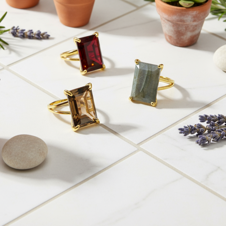 Vertical Cubic Zirconia Ring