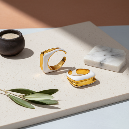 Horizontal Folds Ring