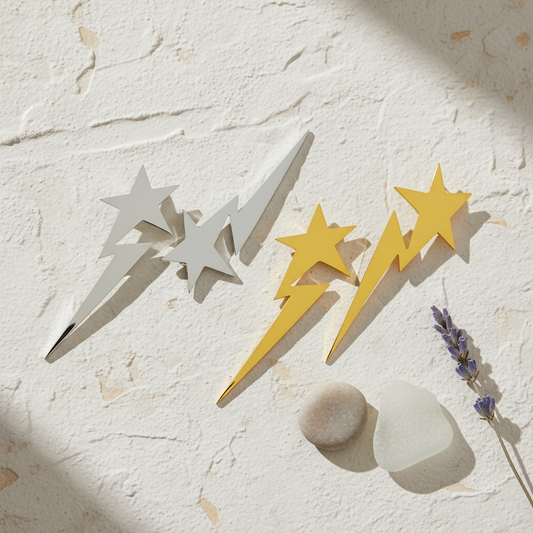 Shooting Star studs - silver