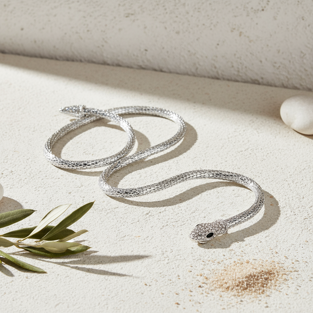 Cleopatra Flexible Snake, Silver