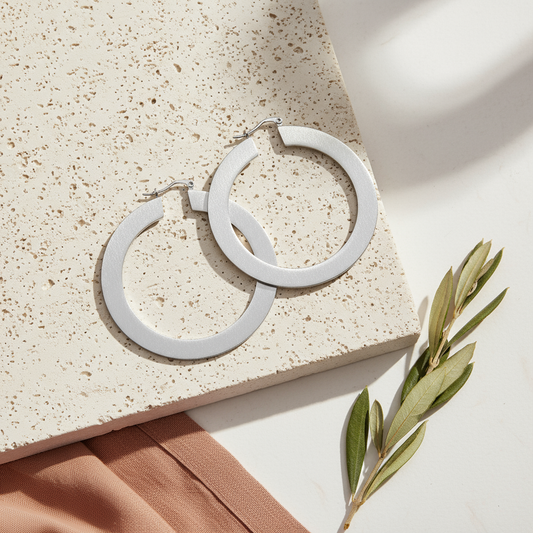 Koko Flat Hoop - Silver
