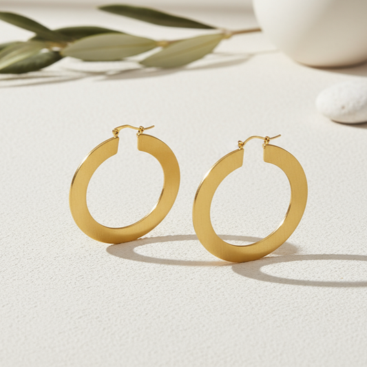Koko Flat Hoop - Gold