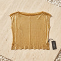 Glow-mesh Sleeveless - Gold