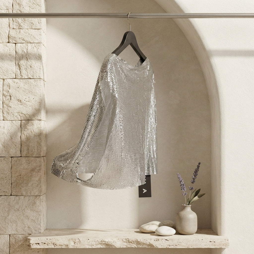 Glow-mesh Sleeveless - Silver